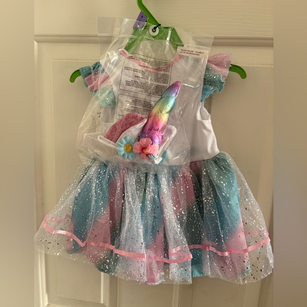 12 - 18 Months Girls Rainbow Glitter Unicorn party Dress Costume Halloween NWT